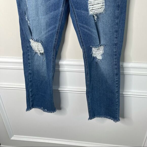 Revice super high rise‎ distressed fray hem jeans - Picture 3 of 7